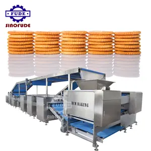 Famosa marca PLC Línea de producción de galletas duras blandas de mantenimiento Simple línea de producción de galletas rellenas