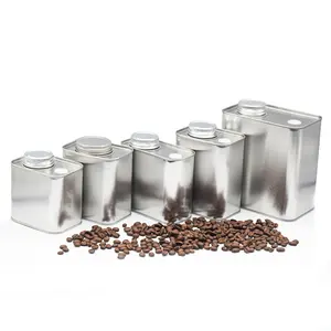 manufacturer Custom tinplate tin can Coffee Bean tea empty Tin gift box with air value metal Can Coffee tin Packaging