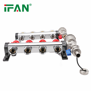 IFAN Factory Making High Quality 3/4 "Colector de conexión roscada Casa Hogar Calefacción por suelo radiante Colector de latón - Product Image 3