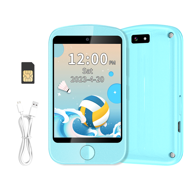 Type C Kids Children's Smart Phone 4G Nano Sim Card GPS SOS Dual Cameras Video Call Gift Present for Girls Boys Mobile Phone.