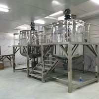 Mélangeur-agitateur de haute qualité en acier inoxydable 50-1000L avec moteur à engrenages pour la production de shampooing, de savon liquide et de détergent