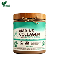 Complément de beauté OEM : Poudre de collagène marin, acide hyaluronique et vitamine C pour l'éclaircissement de la peau et la croissance des cheveux chez l'adulte