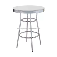 Ensemble moderne table et chaises de bar haut Mobilier en métal design pour cuisine Hôtel Salle de sport Entrée Cave à vin Hôpital ou villa