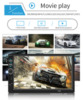 MP5 de coche de 7 pulgadas para reproductor Bluetooth Control Central CarPlay GPS Android Auto Pantalla de tablero grande conexión USB