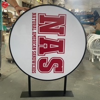 Offre Spéciale d'affaires en plein air cadre LED boîte à lumière ronde logo publicitaire LED lettres 3D boîte à lumière circulaire extérieure