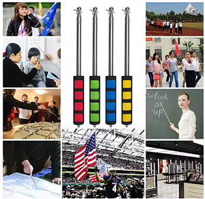 Promoción Guía turístico portátil Bandera Poste Mango de esponja ajustable Guía turística Profesor Puntero Telescópico Bandera de acero inoxidable - Product Image 2