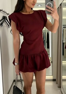 Nuova Collezione Primavera Estate 2026 Abbigliamento Donna Cross-border TkTemu Commercio Estero Europeo e Americano Tinta Unita Moda Corta - Product Image 2