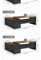 Bureau d'ordinateur moderne pour cadre dirigeant, mobilier de bureau design avec panneau en bois