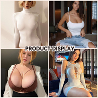 Combinaison en silicone de qualité médicale, plaque pectorale, bonnet H Z |   Costume de drag queen réaliste avec forme de seins pour travestis en taille standard et grande taille