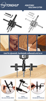 30-120/200/300mm TCT réglable cercle trou Cutter bois cloison sèche foret avec deux lames tranchantes réglables pour le travail du bois