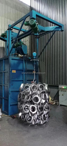 Limpeza automática roda liga Gancho rotativo Overhead tipo tiro jateamento limpeza máquina - Product Image 4