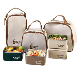 Boîte à lunch portable rectangulaire en acier inoxydable 304 à un niveau, 1000 ml, multifonctionnelle, étanche, conservant la fraîcheur, chauffable - Product Image 1