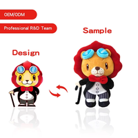 Animaux en peluche personnalisés style lion, poupées mascottes, jouets en peluche sur mesure, service de vérification de la qualité et de réduction du stress en maille