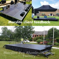 Plateforme de Scène en Aluminium d'Usine 4x8 Pi, Plateau de Scène Extérieure en Aluminium pour Concerts, Événements et Mariages
