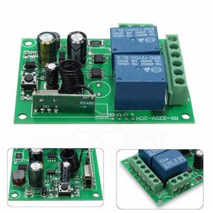 Nhà thông minh DC 12V 220V 10A 315/433MHz <span class=keywords><strong>2</strong></span> kênh không dây <span class=keywords><strong>Relay</strong></span> RF điều khiển từ xa chuyển đổi heterodyne Receiver - Product Image 2