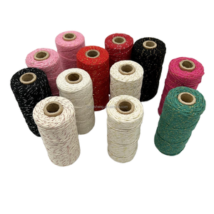 Corde à cordon torsadé 100% coton de 2mm d'épaisseur 100 m/rouleau pour emballage cadeau de chaîne de bricolage décor de noël et étiquette volante Fil macramé - Product Image 6