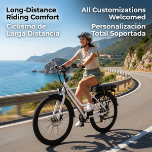 Bicicleta Eléctrica Urbana Cómoda para Adultos, Cuadro Bajo, 48V 350W, de Fábrica, Venta al Por Mayor - Product Image 3