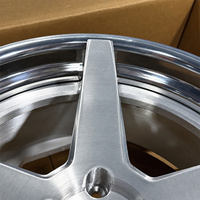 Jantes forgées 3 pièces 5x114.3 de 22 à 28 pouces, finition argent brossé avec lèvre polie pour voitures de course Drag Racing Ford Nissan Lexus LC IS Nissan