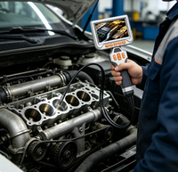 Endoscope articulé ANCEL MS50 avec écran IPS 5 pouces, 1080P, double objectif, 210° °   Sonde d'inspection de moteur automobile avec étanchéité IP67