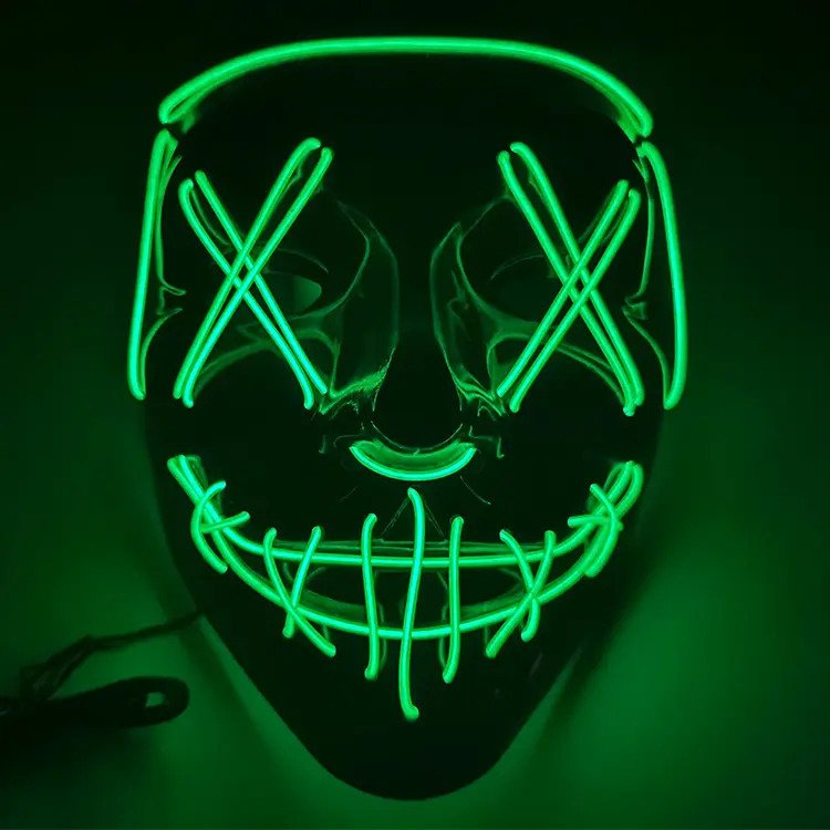 V untuk Vendetta Halloween Ghost Step Dance Glowing Mask Mainan Pesta