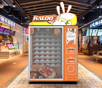 Distributeur automatique de grande taille Haloo pour la restauration rapide, avec fonction de chauffage par micro-ondes