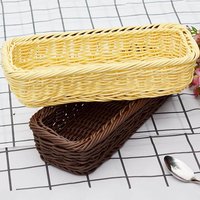 Panier de rangement rectangulaire en PP OEM pour cuisine et salle de bain, pour couverts (couteaux, fourchettes, baguettes) et gestion des câbles - Écologique et fait main