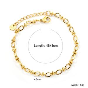 Collar con Colgante Chapado en Oro de 18k Sin Deslustre para Mujer, Joyería Minimalista de Acero Inoxidable con Cierre Redondo a Presión y Cadena de Clip - Product Image 4