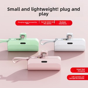 Nuevo Batería Externa Inalámbrica Portátil Transfronteriza de 5000mAh, Cargador Rápido Compacto de 10W/40W Tipo-C al por Mayor para Móviles K12 - Product Image 5