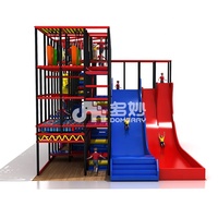 Toboggan irritable thème de l'espace équipement de terrain de jeu intérieur matériau en mousse souple ensemble de jeu pour enfants parc d'aventure aire de jeux pour enfants