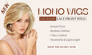 도매 고품질 합성 모노 레이스 프론트 가발 모노필라멘트 내열성 고온 섬유 웨이브 롱 가발 여성용 - Product Image 4