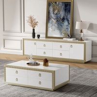 Table basse rectangulaire en bois sur mesure de style américain moderne avec tiroir de rangement pour salon et salle de thé