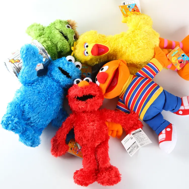 Poupée en peluche Sesame Street Cartoon Big Eyed Monster Toy Elmo Boutique Catching Machine Ugly Doll