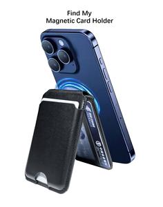 Portafoglio con Supporto per Carte e Localizzatore GPS, Personalizzabile in Pelle, Pieghevole, Magnetico, per AirTag e <span class=keywords><strong>Telefono</strong></span> - Product Image 1