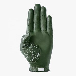 Gant de golf gauche en cuir véritable antidérapant, unisexe, vert, avec logo personnalisé, super doux, vente chaude, fabriqué par le fabricant - Product Image 2