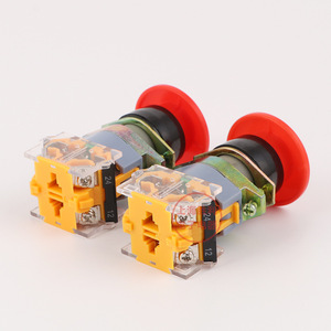 La39-11M Mushroom <b>Push</b> <b>Button</b> <b>Switch</b> 1NO Screw Terminal Red Plastic IP40 440V Single On Off - Product Image 1