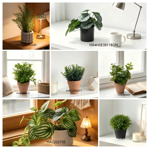 Fleurs artificielles d'eucalyptus et <span class=keywords><strong>de</strong></span> houx mélangées dans un vase en verre avec fausse eau et fausse verdure pour la décoration intérieure <span class=keywords><strong>de</strong></span> la maison - Product Image 6
