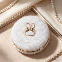 En stock, miroir de maquillage portable pliable double face, design luxueux, emballage exquis pour cadeau de mariage
