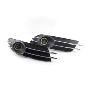 New Audi A6 C7 Fog <b>Light</b> Kit ABS Material Angel Eye Lens Lower Grille Mesh 2012-2015 LED <b>Driving</b> <b>Lights</b> Retrofit Upgrade - Product Image 4