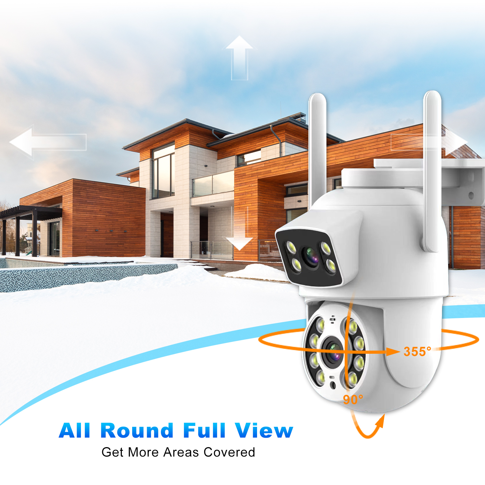 Outdoor Dual Lens Security Camera PTZ Cloud Storage Two Way Audio WiFi Camera Waterproof CCTV Camera · image 5