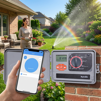 Pengontrol Sprinkler WiFi Aqualin 11 Station, Timer Irigasi Pintar dengan Kontrol Aplikasi, Sensor Hujan & Fitur Pengaturan Banyak Air