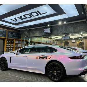 PET <strong>Colorful</strong> Gold Sky Pink Car Wrap <strong>Vinyl</strong> Magic Rainbow Gold Pink Green <strong>Vinyl</strong> Wrap Rolls For Car - Product Image 3