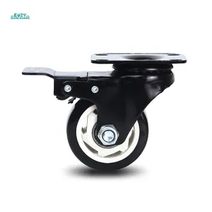 Universal wheels casters silent to directional wheels 3 4 inch brake with shaft handcart caster