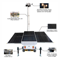 Remolque de Seguridad Solar Portátil con CCTV, Tres Paneles Solares de 400W, Baterías de 400Ah para Áreas Remotas, Sin Necesidad de Energía Externa