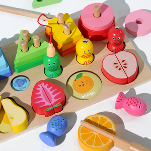 Nuovo prodotto caldo in legno <span class=keywords><strong>3</strong></span> in 1 ape frutta giocattolo Puzzle educazione precoce forme geometriche abbinate pesca Montessori <span class=keywords><strong>giocattoli</strong></span> <span class=keywords><strong>per</strong></span> <span class=keywords><strong>bambini</strong></span> - Product Image 4