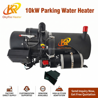 Chauffe-eau diesel OkyRie 10KW 12V 24V, préchauffeur de moteur diesel/essence, chauffage d'appoint automatique pour camion