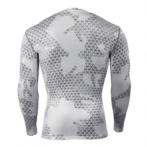 Haut de sport pour homme à manches longues, anti-UV, uni, 220g, séchage rapide, en Spandex et Polyester, sans coutures, pour adulte - Product Image 6