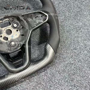 Marco de volante de fibra de carbono mate adecuado para Volkswagens <span class=keywords><strong>Golf</strong></span> 8 <span class=keywords><strong>Golf</strong></span> 7 <span class=keywords><strong>Golf</strong></span> 6 VW GTI MK5 MK6 MK7 MK8 Id7 <span class=keywords><strong>Id3</strong></span> Passat CC - Product Image 4