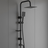 Pommeau de douche pluie en laiton poli, monocommande, jet doux, finition chromée, pour appartement et hôtel