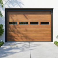 Porte de garage LongTai en aluminium imitation bois, luxe discret, panneau uni