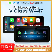 Sistema Linux HFmidia, Pantalla Delgada de 12.8 Pulgadas para el Tablero, CarPlay Inalámbrico, Android Auto, WiFi Integrado para Mercedes-Benz Clase V W447